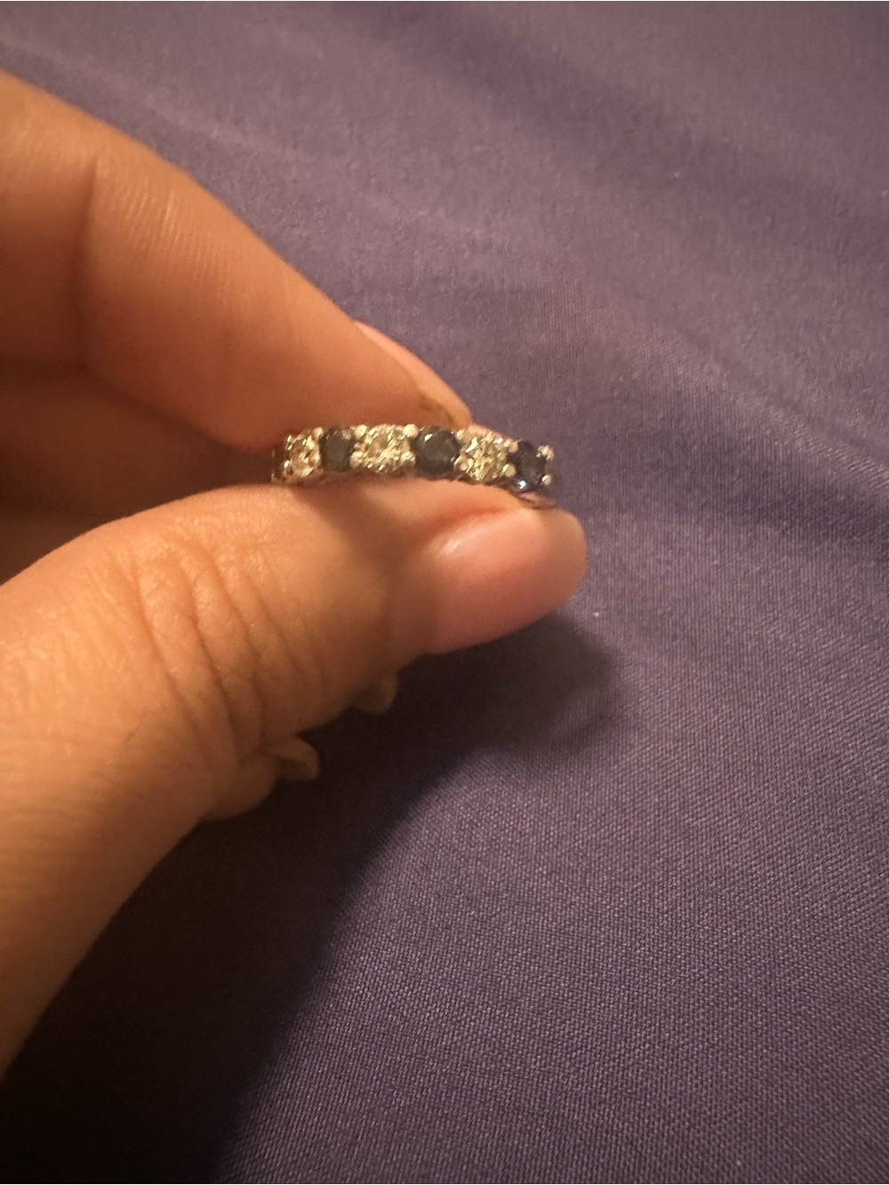 Tiffany & Co. Sapphire and Diamond Alternating Band